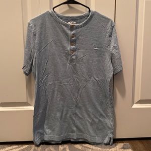 Merona Blue Half Button Shirt